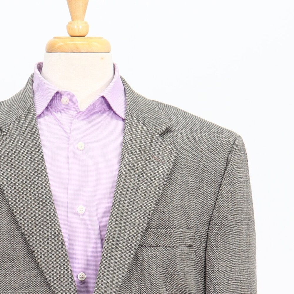 Jos. A. Bank 44S Navy Blazer Sport Coat Jacket 3-Button Stripe Y054 - Picture 5 of 11